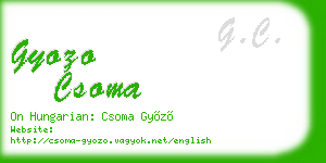 gyozo csoma business card
